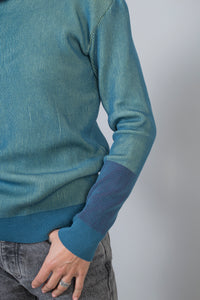 Sweater Steel Blue - Mint/Violet