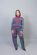 Load image into Gallery viewer, Trousers with Rings Motorcross Steel Blue - Red/Mint
