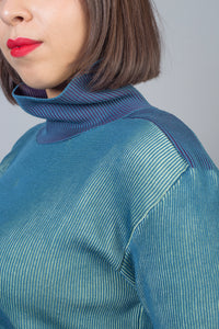 Sweater Steel Blue - Mint/Violet